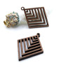 Pendentifs forme Losange 34mm en Bois