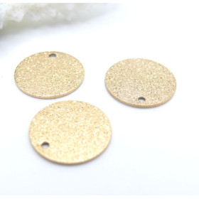 Pendentifs Médaille Stardust 8mm – Acier Inoxydable 304 Doré Placage IONIQUE