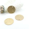 Pendentifs Médaille Stardust 8mm – Acier Inoxydable 304 Doré Placage IONIQUE