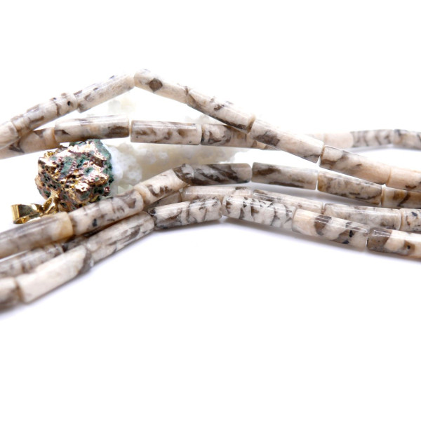 Perles Tube fin 14 mm – Feldspar