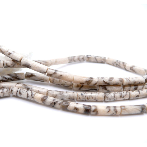 Perles Tube fin 14 mm – Feldspar