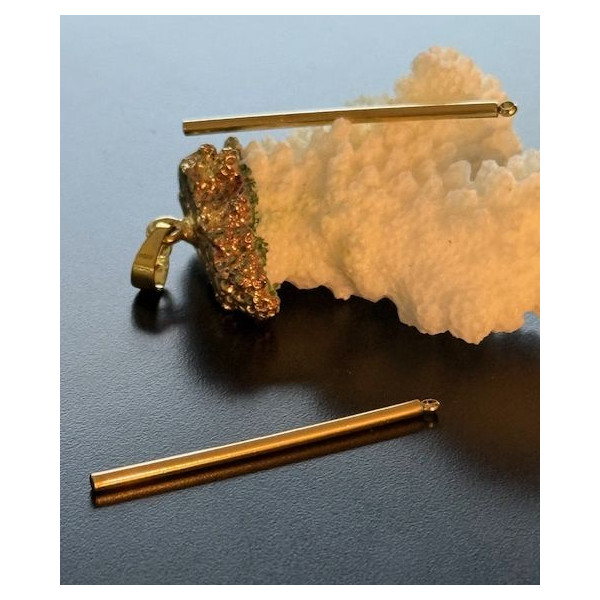 Pendentifs Tige Tube 32mm – Acier Inoxydable 304 Doré à l'or fin 18K, IONIQUE