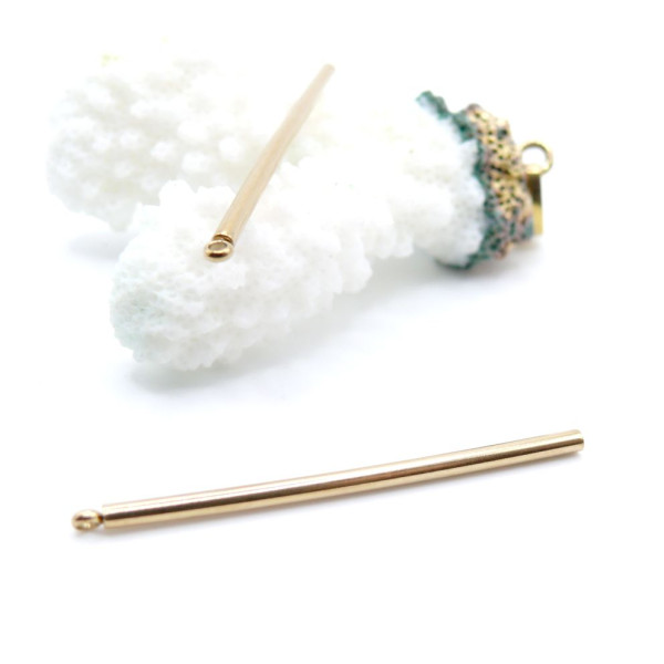 Pendentifs Tige Tube 32mm – Acier Inoxydable 304 Doré à l'or fin 18K, IONIQUE