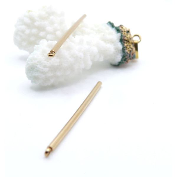 Pendentifs Tige Tube 32mm – Acier Inoxydable 304 Doré à l'or fin 18K, IONIQUE