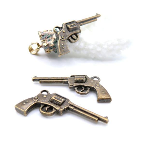 Pendentifs Téléphone 12mm – Métal Finition Bronze