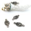 Breloques Connecteur Fleur 15x6mm – Métal Bronze