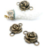 Supports de Pendentif Connecteur Bronze Ma rose 18mm – REF Ma rose