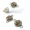 Supports de Pendentif Connecteur Bronze Ma rose 18mm – REF Ma rose