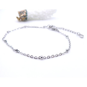 Bracelet  Satellite 19cm  – Acier Inoxydable 304 Argenté