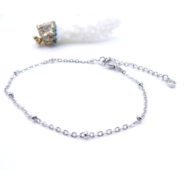 Bracelet  Satellite 19cm  – Acier Inoxydable 304 Argenté