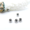 Perles Intercalaires Rondes 4mm Trou 2mm – Acier Inoxydable Argent Platine