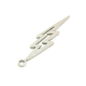 Pendentifs Éclair Foudre 38mm – Acier Inoxydable Argenté