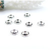Coupelles Calottes Caps Double Ronds 6mm Vieil Argent