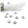 Coupelles Calottes Caps Double Ronds 6mm Vieil Argent