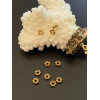 Perles Intercalaires Forme Fleurs 6 x 2 mm – Acier Inoxydable 304 Doré à l’or fin 18K, IONIQUE