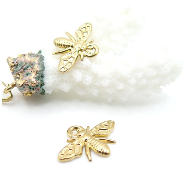 Pendentifs Abeille 20 mm – Acier Inox 304 – Doré