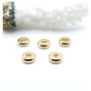 Perles Intercalaires Rondelles 6 par 2 mm – Acier Inoxydable 304 Doré à l’or fin 24K
