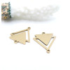 Pendentifs Connecteurs Double Triangle 19.5mm – Acier Inoxydable 304 Doré