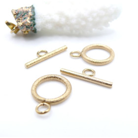 Sets de Fermoirs T Toggle 19mm Stardust – Acier Inoxydable 304 Doré Ionique