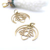 Pendentifs Fleur de Lotus Lune 19.5mm – Acier Inoxydable Doré 18K