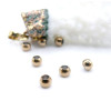 Perles Intercalaires Rondes 4mm Trou 1.8mm – Acier Inoxydable Doré