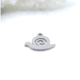 Pendentifs Escargot 11mm – Acier Inoxydable 304 Argenté
