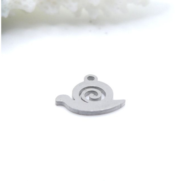 Pendentifs Escargot 11mm – Acier Inoxydable 304 Argenté