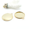 Supports de Pendentif 25mm – Acier Inoxydable 304 Doré à l’or fin 18K