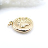 Pendentif Médaillon Biface 13.5mm – Cuivre Doré 18KT