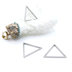 Pendentifs Triangle 18mm – Acier Inoxydable 304 Argenté