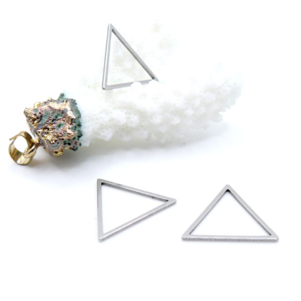 Pendentifs Triangle 18mm – Acier Inoxydable 304 Argenté