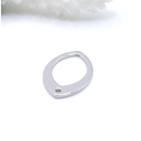 Pendentifs Forme Géométrique Marquise 19 mm – Acier Inox – Argenté