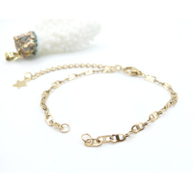 Bracelet Intercalaire Maille Marin 16.7 cm – Acier Inox 304 – Doré