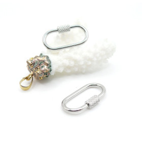 Fermoirs, mousquetons à Vis 26mm – Acier Inoxydable 304 Argenté