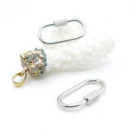 Fermoirs, mousquetons à Vis 26mm – Acier Inoxydable 304 Argenté