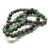 Perles rondes 4mm  Rubis Zoïsite