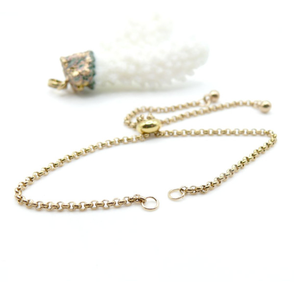 Bracelet Réglable 26cm, Maille 2mm – Acier Inoxydable 304 Doré