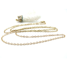 Sautoir 75 cm, maille Forçat 3 par 2.5 mm – Acier Inoxydable 304 Doré