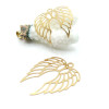 Estampes Ailes d’Ange 40mm – Acier Inoxydable Doré 18K