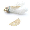 Pendentifs Demi Soleil Eventail 24mm – Laiton Doré