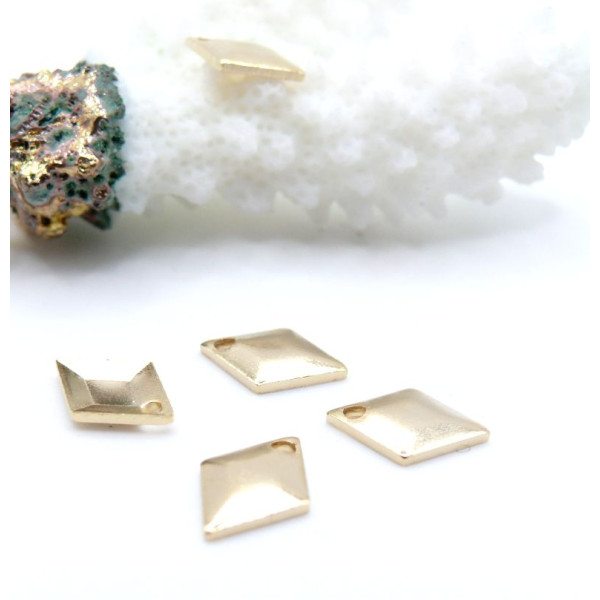 Pendentif Losange 10.5mm–  Doré à l'or fin 24K, placage IONIQUE