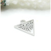 Pendentifs Triangle, amulette, oeil de la protection 13 mm – Acier Inoxydable Argenté