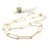 Collier 37.5 cm Maille Ovale Trombone 21 x 5 mm – Acier Inox 304 – Doré