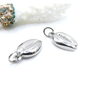 Pendentifs Breloques Coquillage Cauri Doré 18.6mm – Acier Inoxydable 304 PVD