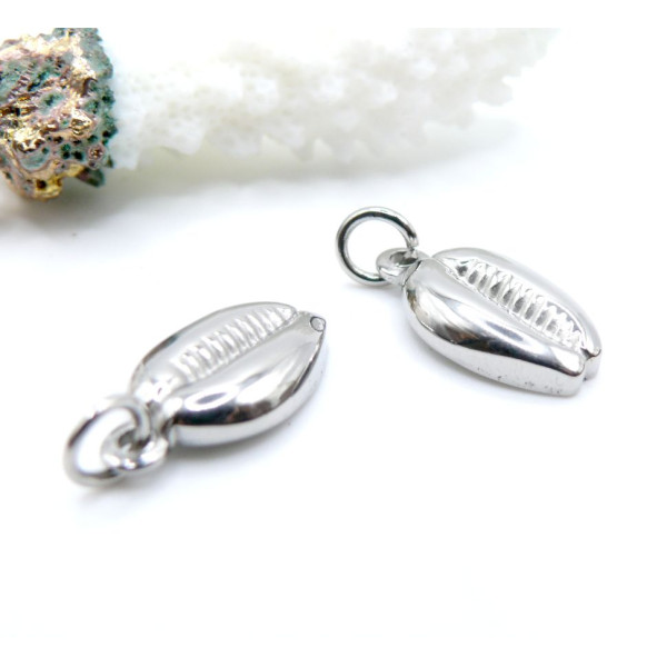 Pendentifs Breloques Coquillage Cauri Doré 18.6mm – Acier Inoxydable 304 PVD