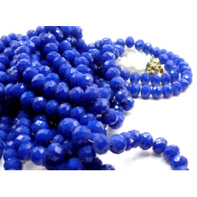 Perles  Rondelles Verre Facettées Rouge 10 x 8 mm – Couleur Bleu