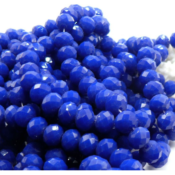 Perles  Rondelles Verre Facettées Rouge 10 x 8 mm – Couleur Bleu