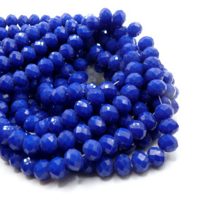 Perles  Rondelles Verre Facettées Rouge 10 x 8 mm – Couleur Bleu