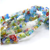 Perles Carrées 12 mm – Verre Millefiori Multicolores