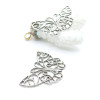 Grands Pendentifs Papillon Dentelle 28x36mm – Métal Argent Antique